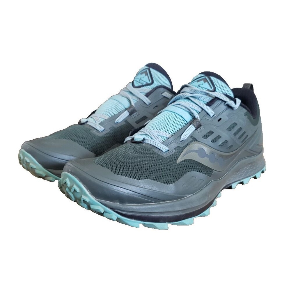 Saucony Peregrine 10 Women's Size 12 Trail Running Shoes Pine Marine